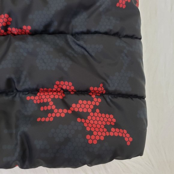 Puma snap front dot camouflage print puffer vest with pockets - Picture 4 of 9